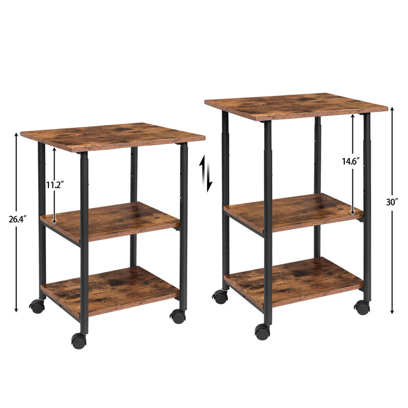 Aazon.co: HOOBRO 2-Tier Printer Stand With Charging Station, Under